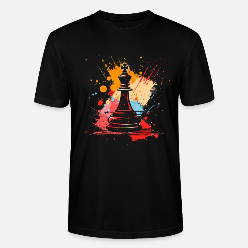Schachfiguren Graffiti - Stanley/Stella Unisex Bio-T-Shirt CRAFTER - Schwarz