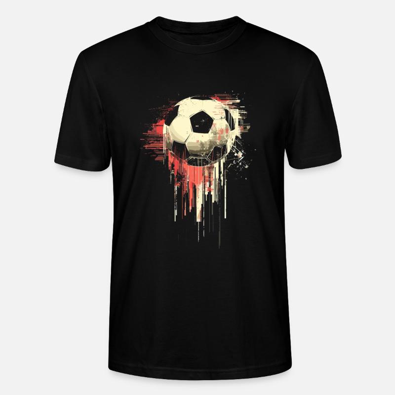 Fußball Illustration - Stanley/Stella Unisex Bio-T-Shirt CRAFTER - Schwarz