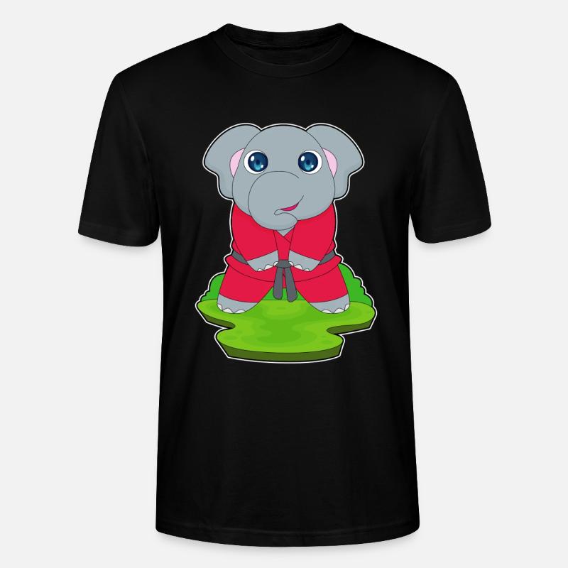 Elefant Kampfkunst Karate - Stanley/Stella Unisex Bio-T-Shirt CRAFTER - Schwarz