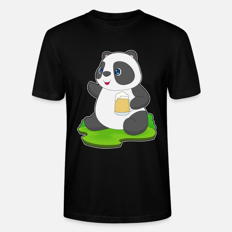 Bière Panda - T-shirt bio CRAFTER Stanley Stella Unisexe - noir