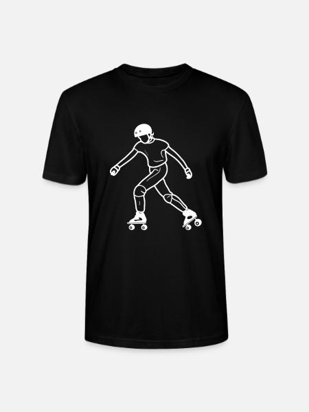 Roller Skating Drawing - Stanley/Stella CRAFTER Unisex Organic T-Shirt - black