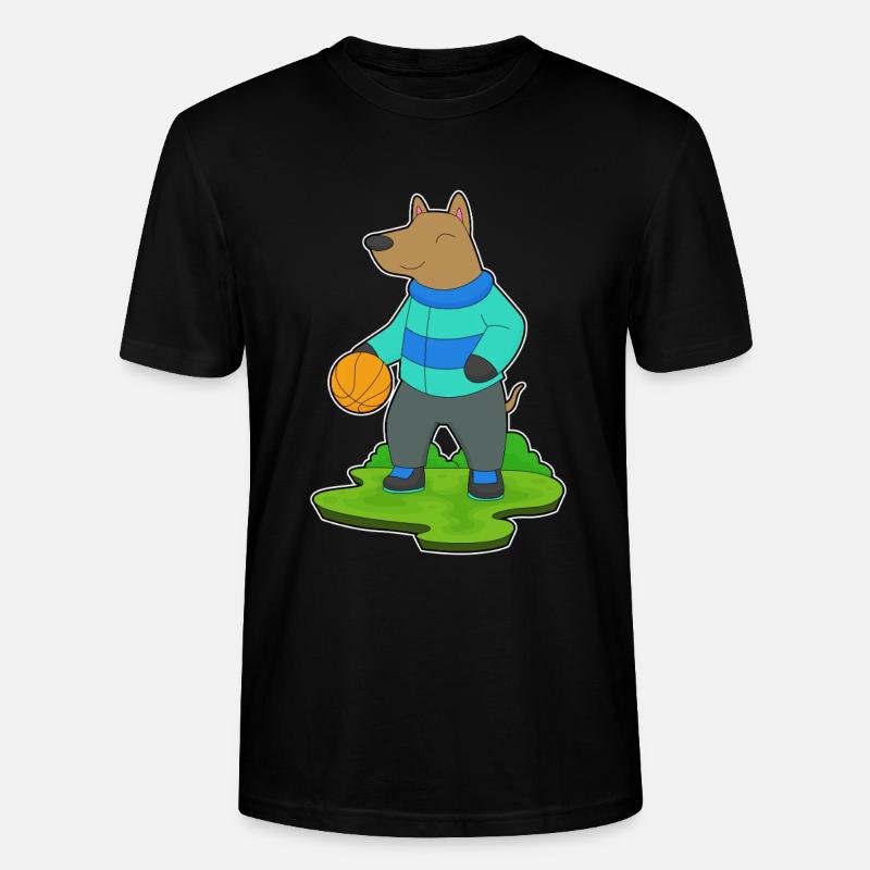 Chien Basketteur Basketteur - T-shirt bio CRAFTER Stanley Stella Unisexe - noir