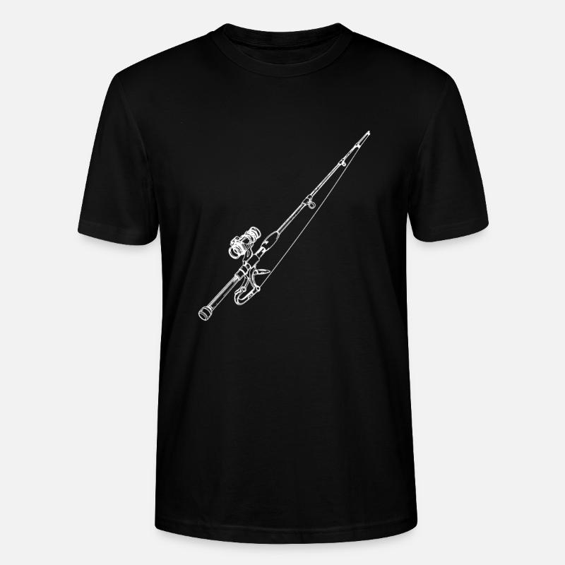 Dessin de canne à pêche - T-shirt bio CRAFTER Stanley Stella Unisexe - noir