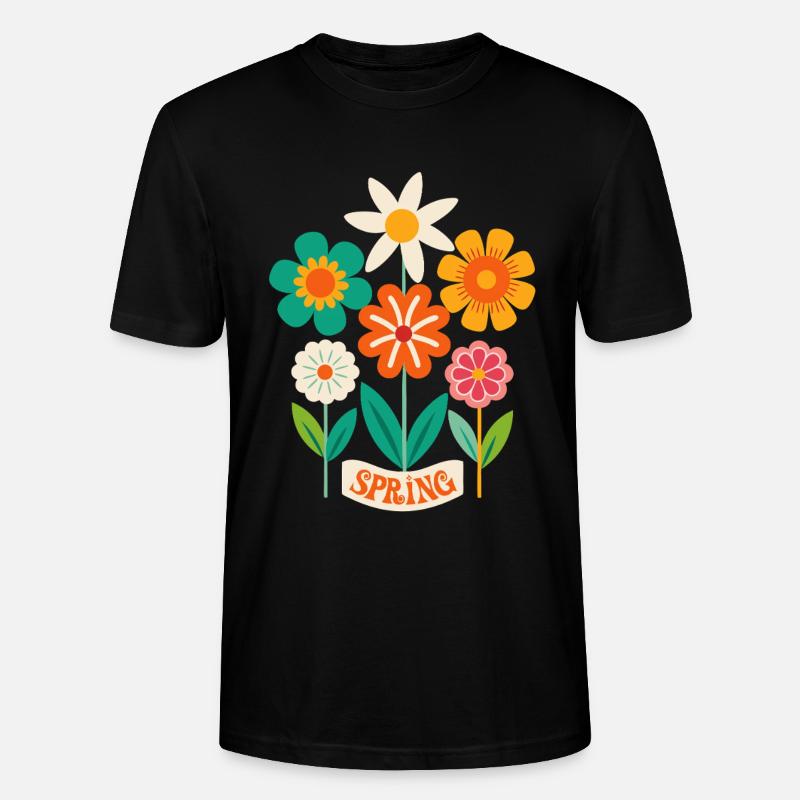 Printemps Fleurs Fleurs - T-shirt bio CRAFTER Stanley Stella Unisexe - noir