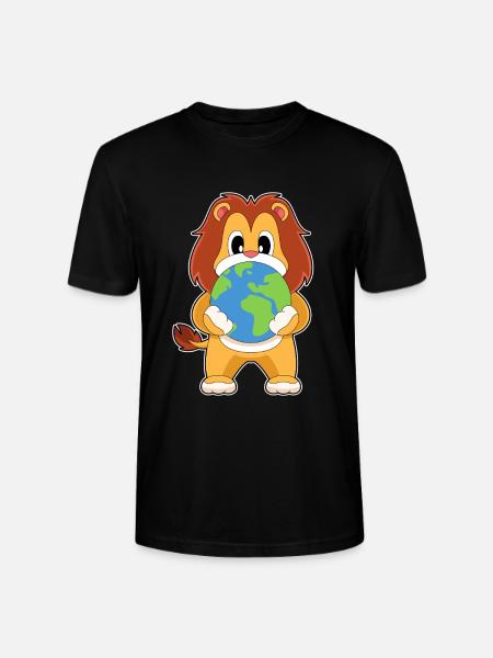 Löwe Erdkugel - Stanley/Stella Unisex Bio-T-Shirt CRAFTER - Schwarz