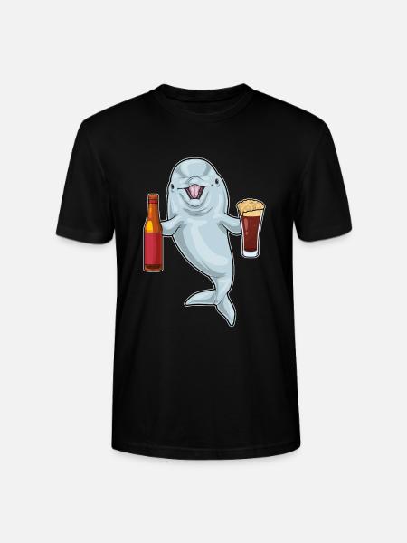 Bouteille de bière Dolphin - T-shirt bio CRAFTER Stanley Stella Unisexe - noir