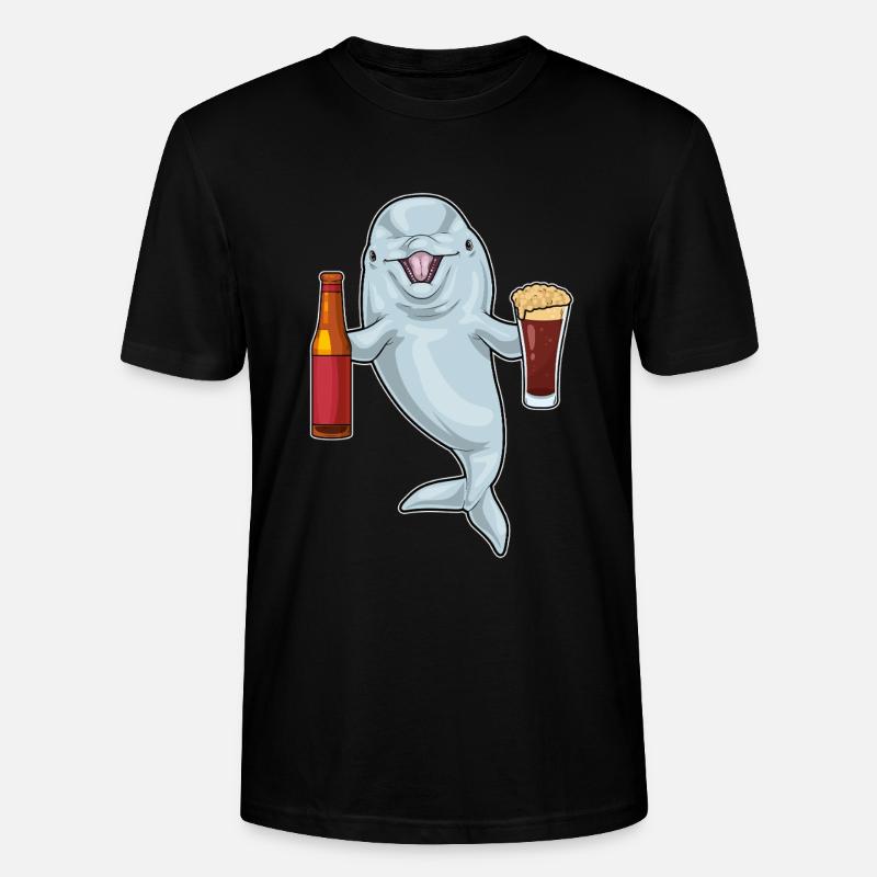 Bouteille de bière Dolphin - T-shirt bio CRAFTER Stanley Stella Unisexe - noir
