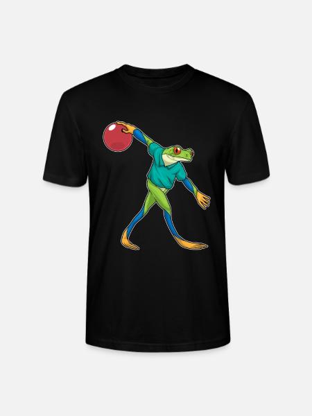 Frog Bowling Bowling Ball - Stanley/Stella CRAFTER Unisex Organic T-Shirt - black