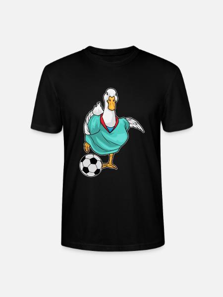 Duck Soccer Player Soccer - Stanley/Stella CRAFTER Unisex Organic T-Shirt - black