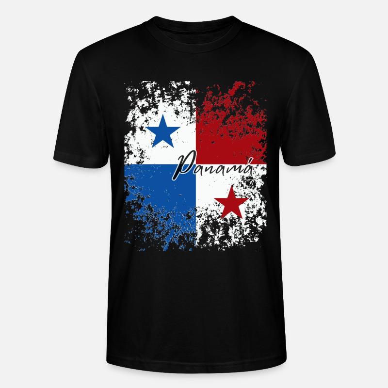 Fierté panaméenne, drapeau panaméen - T-shirt bio CRAFTER Stanley Stella Unisexe - noir