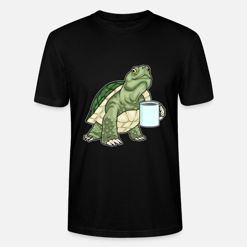 Turtle Coffee Mug - Stanley/Stella CRAFTER Unisex Organic T-Shirt - black