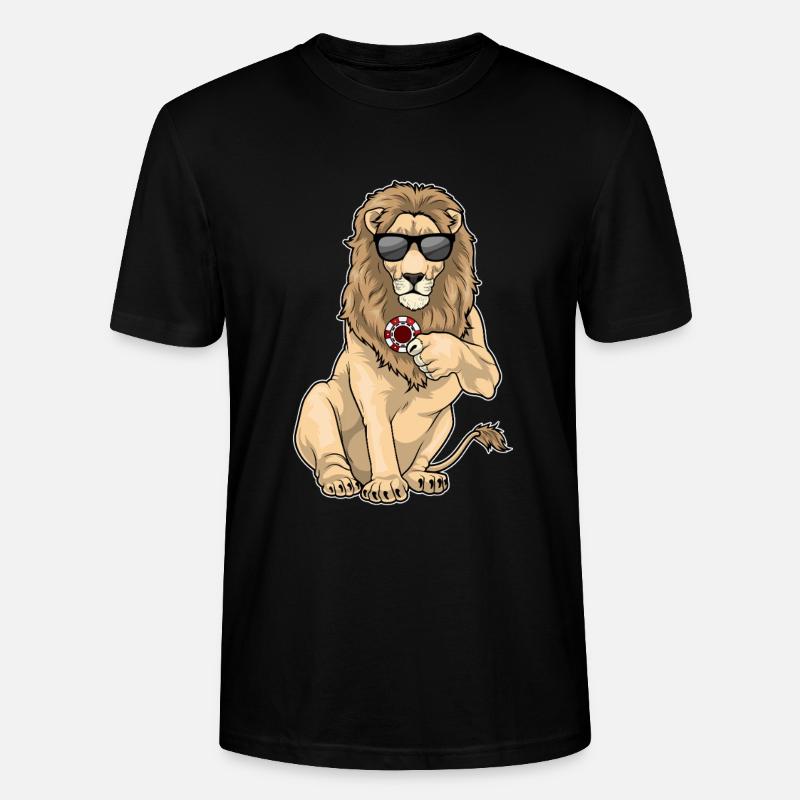 Löwe Poker Pokerchips - Stanley/Stella Unisex Bio-T-Shirt CRAFTER - Schwarz