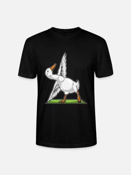 Duck Yoga Fitness Gymnastics - Stanley/Stella CRAFTER Unisex Organic T-Shirt - black