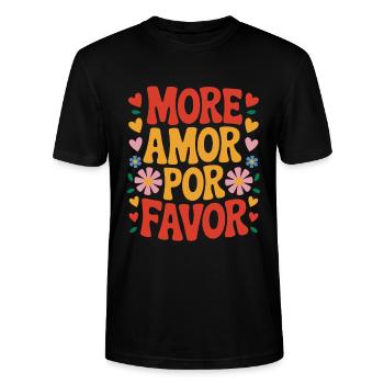 Plus d’articles pour Favor Love Spanish Valentine Day - T-shirt bio CRAFTER Stanley Stella Unisexe - noir - Devant - Alina (178cm) & Michal (187cm)