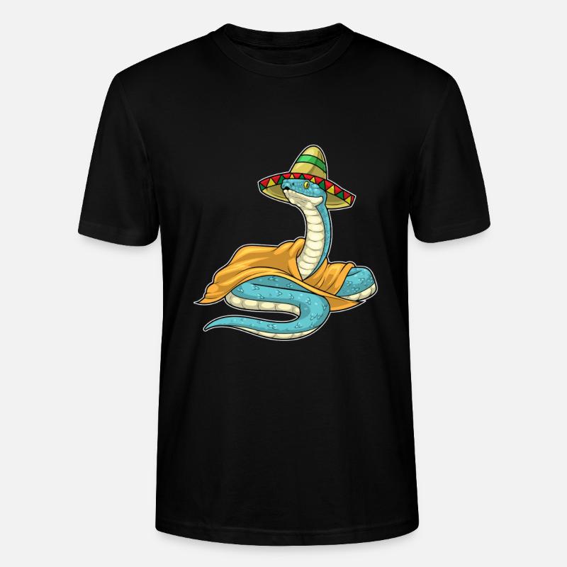 Serpent Chapeau Mexicain - T-shirt bio CRAFTER Stanley Stella Unisexe - noir