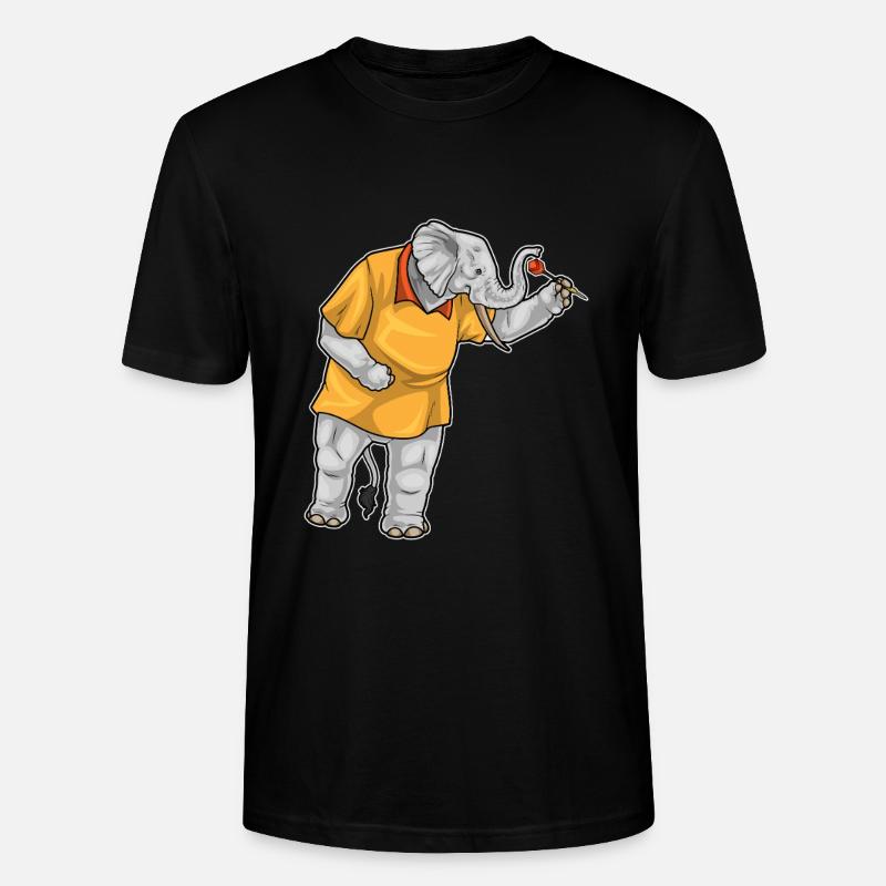 Fléchette éléphant Fléchette - T-shirt bio CRAFTER Stanley Stella Unisexe - noir