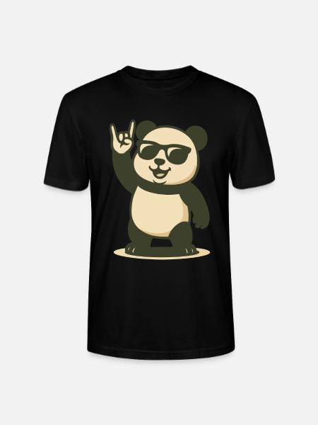 Rockin' Panda Vibes - Stanley/Stella CRAFTER Unisex Organic T-Shirt - black