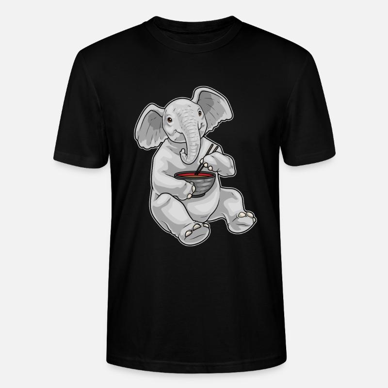 Elephant Bowl Ramen - T-shirt bio CRAFTER Stanley Stella Unisexe - noir