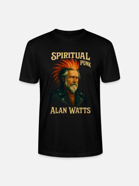 Spiritual Punk Alan Watts Shirt - Stanley/Stella CRAFTER Unisex Organic T-Shirt - black