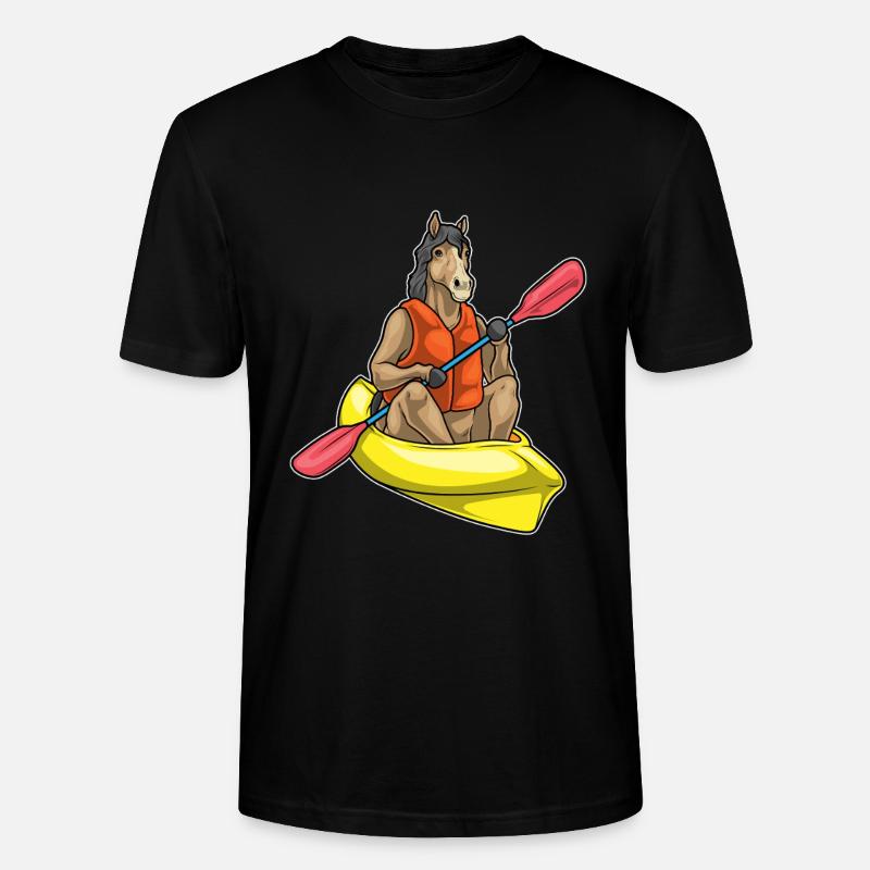 Pferd kleines Boot - Stanley/Stella Unisex Bio-T-Shirt CRAFTER - Schwarz