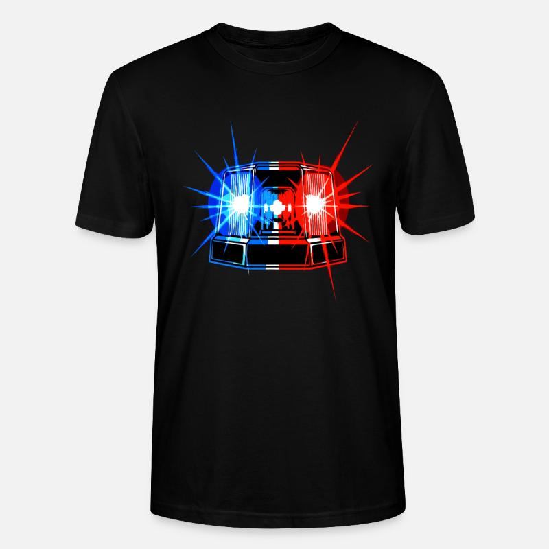 Blue Light Siren – Emergency Warning System - Stanley/Stella CRAFTER Unisex Organic T-Shirt - black