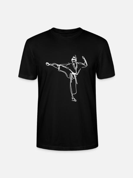 Karateka Sketch - Stanley/Stella CRAFTER Unisex Organic T-Shirt - black