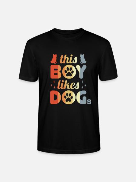Junge der Hunde mag - Stanley/Stella Unisex Bio-T-Shirt CRAFTER - Schwarz
