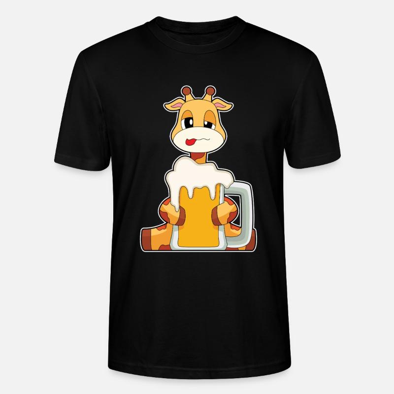 Giraffe Bierkrug Bier - Stanley/Stella Unisex Bio-T-Shirt CRAFTER - Schwarz
