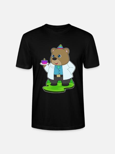 Bear Birthday Doctor - Stanley/Stella CRAFTER Unisex Organic T-Shirt - black