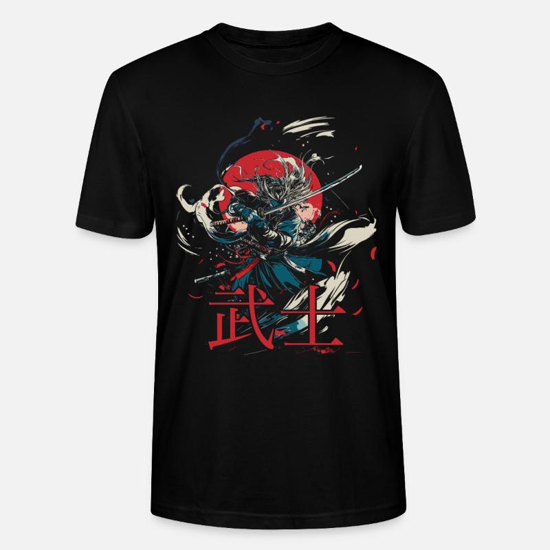 samurai krieger japanische designs - Stanley/Stella Unisex Bio-T-Shirt CRAFTER - Schwarz