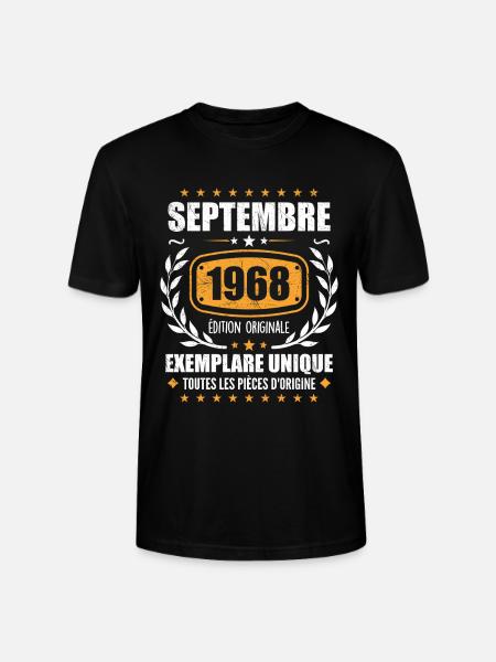 September 1968 Unique copy - September 1968 - Stanley/Stella CRAFTER Unisex Organic T-Shirt - black