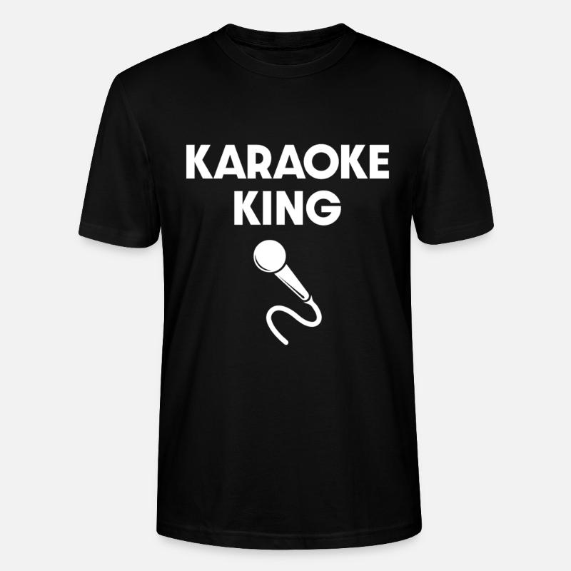 Karaoke King Mikrofon - Stanley/Stella Unisex Bio-T-Shirt CRAFTER - Schwarz