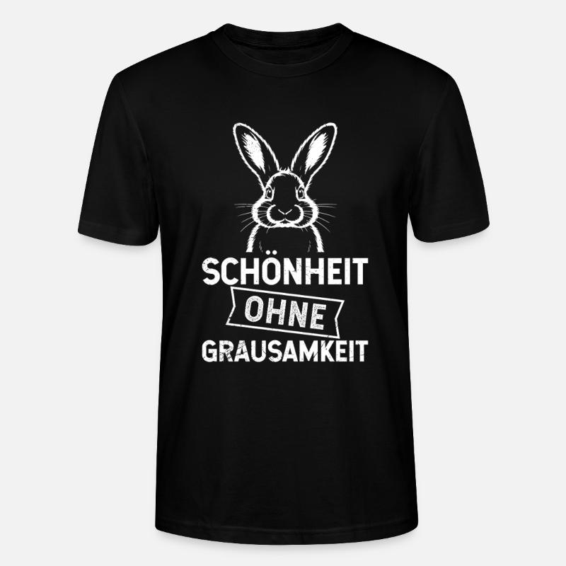 Tierversuche SCHÖNHEIT OHNE GRAUSAMKEIT - Stanley/Stella Unisex Bio-T-Shirt CRAFTER - Schwarz
