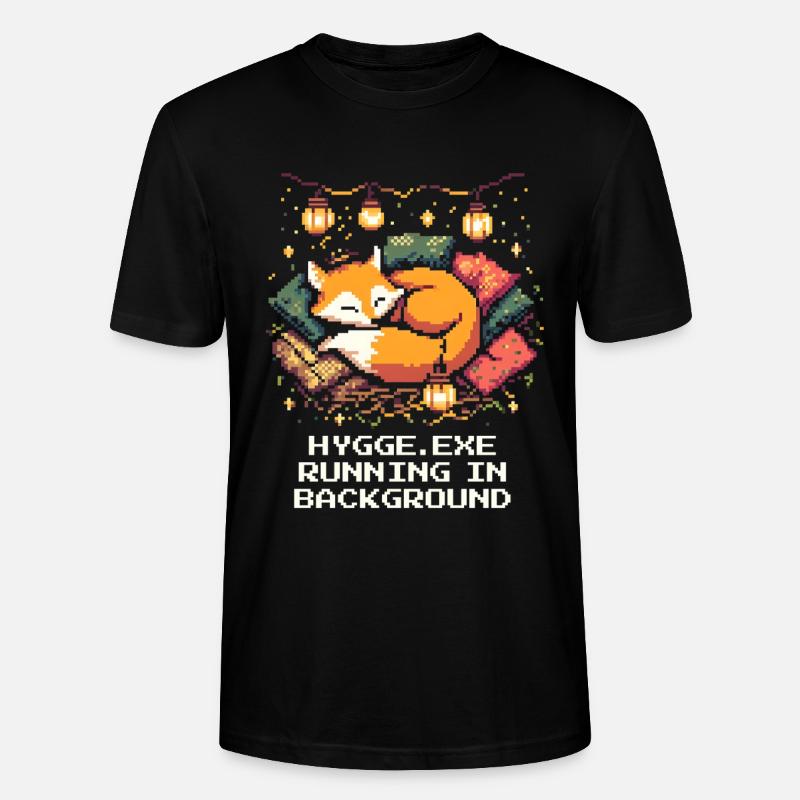 Hygge.exe s'exécute en arrière-plan - T-shirt bio CRAFTER Stanley Stella Unisexe - noir