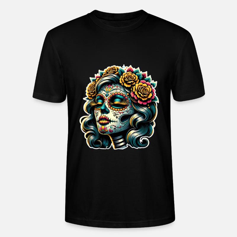 La Catrina - Stanley/Stella Unisex Bio-T-Shirt CRAFTER - Schwarz