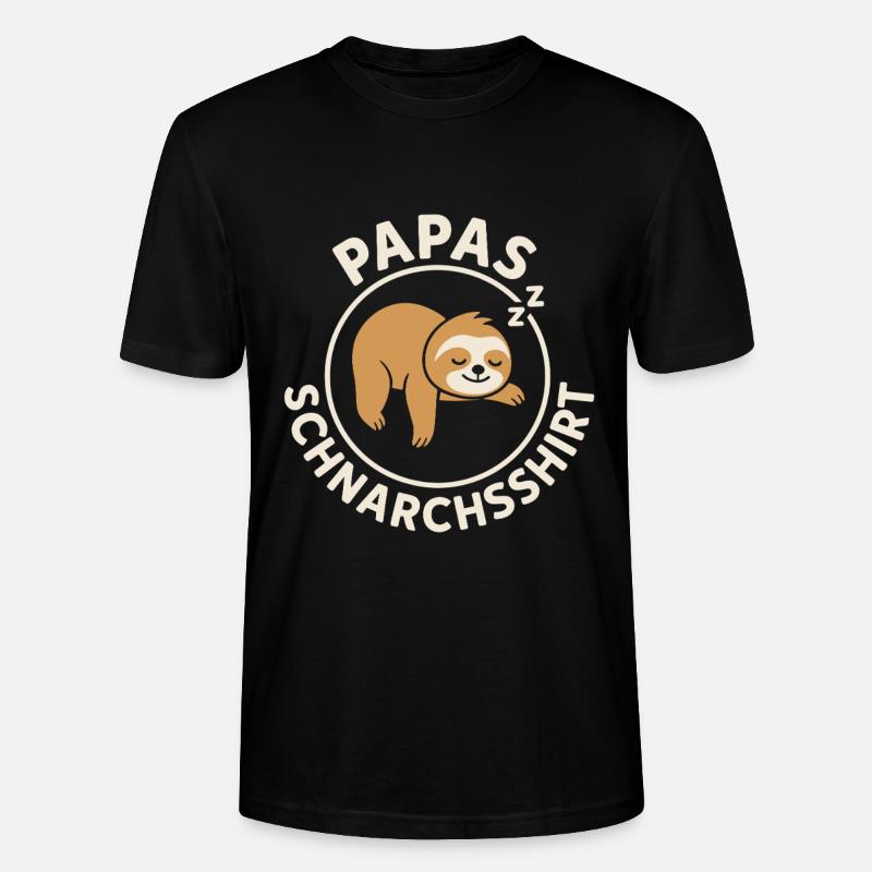 Vaterschaft PAPAS SCHNARCHSSHIRT LUSTIG - Stanley/Stella Unisex Bio-T-Shirt CRAFTER - Schwarz