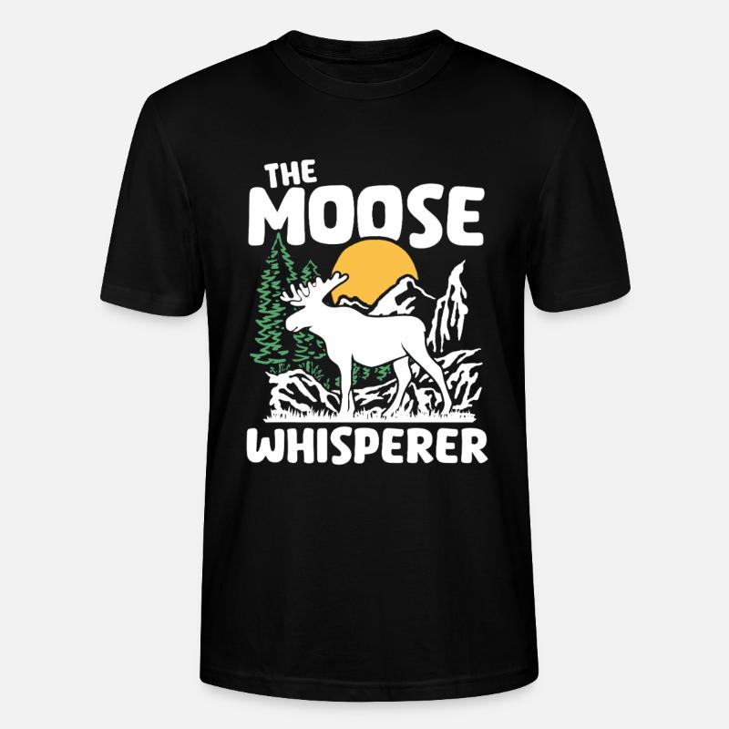 Moose Nature Silhouette Design - Stanley/Stella Unisex Bio-T-Shirt CRAFTER - Schwarz