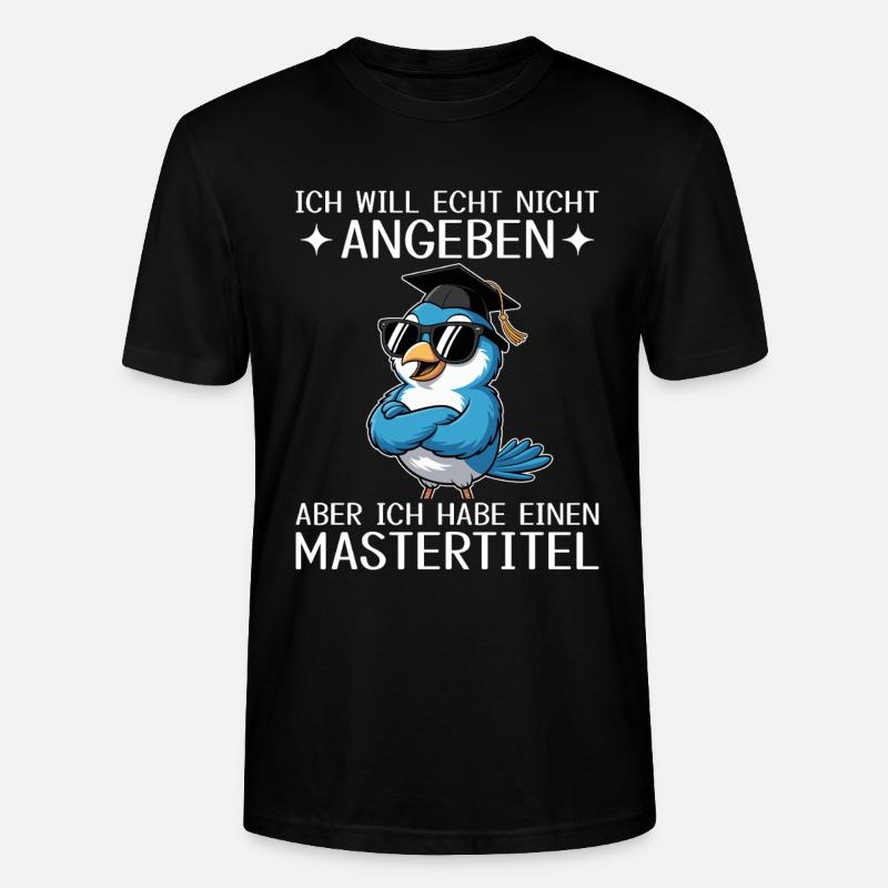 Master's degree completed - Master's title - Stanley/Stella CRAFTER Unisex Organic T-Shirt - black
