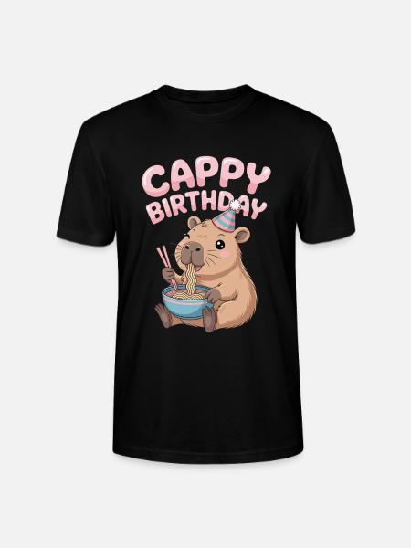 CAPPY BIRTHDAY Capy Birthday Capybara Ramen - Stanley/Stella CRAFTER Unisex Organic T-Shirt - black