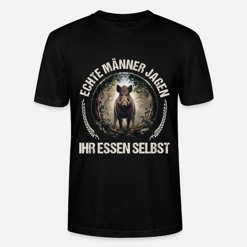 Chasseur qui dit - T-shirt bio CRAFTER Stanley Stella Unisexe - noir
