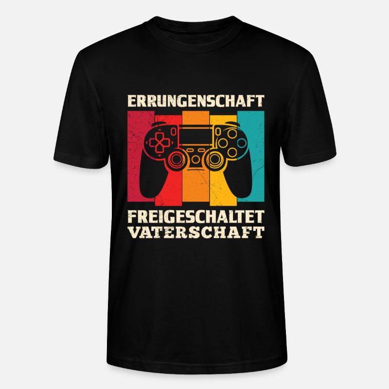 Werdender Vater ERRUNGENSCHAFT FREIGESCHALTET - Stanley/Stella Unisex Bio-T-Shirt CRAFTER - Schwarz