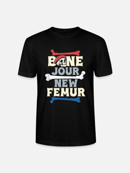 Beinbruch Gebrochener Oberschenkel Bone Jour - Stanley/Stella Unisex Bio-T-Shirt CRAFTER - Schwarz