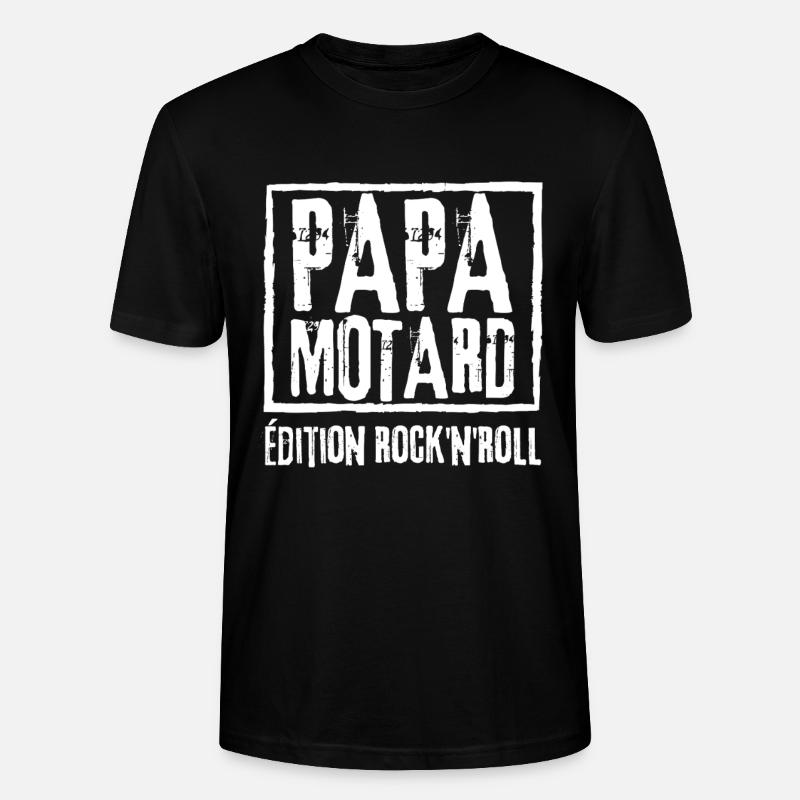 BIKER DAD Rock Edition - Stanley/Stella Unisex Bio-T-Shirt CRAFTER - Schwarz