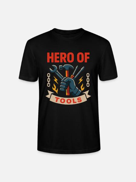 Værktøjernes helt Sjove værkstedsmekaniker - Stanley Stella CRAFTER unisex økologisk-T-shirt - sort