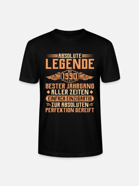 35th birthday - Legend since 1990 - Stanley/Stella CRAFTER Unisex Organic T-Shirt - black