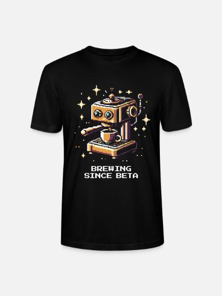 Brühen seit der Beta | Kaffee Barista - Stanley/Stella Unisex Bio-T-Shirt CRAFTER - Schwarz