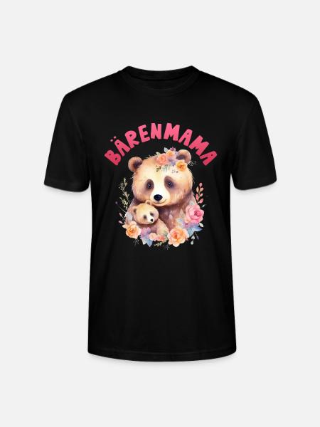 Werdende Mutter BÄRENMAMA Lustiges - Stanley/Stella Unisex Bio-T-Shirt CRAFTER - Schwarz