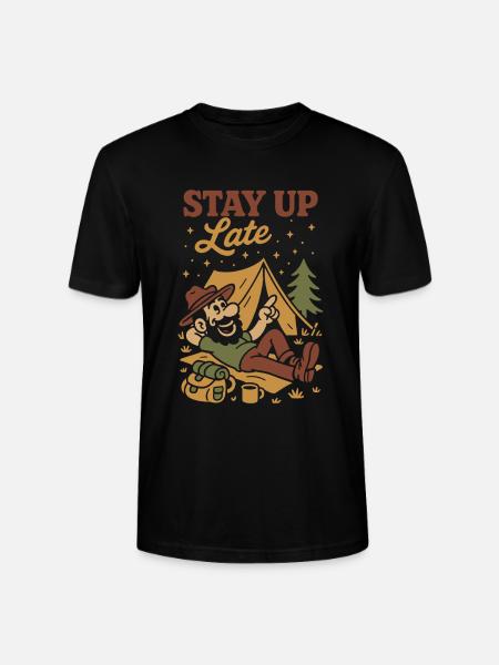 Lustiger Camping Camper Sternenhimmel - Stanley/Stella Unisex Bio-T-Shirt CRAFTER - Schwarz
