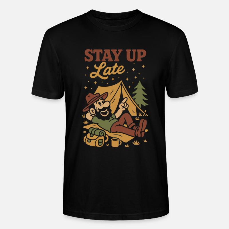 Lustiger Camping Camper Sternenhimmel - Stanley/Stella Unisex Bio-T-Shirt CRAFTER - Schwarz