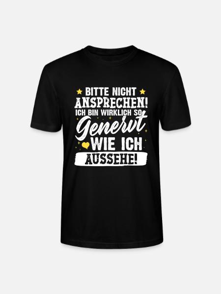 Malle BITTE NICHT ANSPRECHEN Lustiges - Stanley/Stella Unisex Bio-T-Shirt CRAFTER - Schwarz